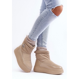 Botas de nieve mujer plataforma beige 1