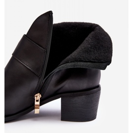 Botines mujer tacón bajo Negro 2