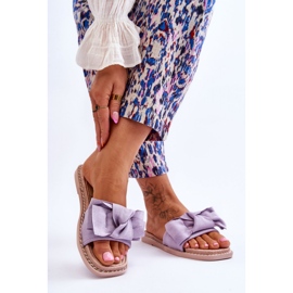 Chanclas de ante con lazo Violeta 1 Chanclas de ante con lazo Violeta 1