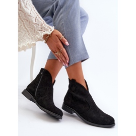 S.Barski Botas tacón plano mujer negro 1