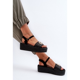 Sandalias plataforma mujer Negro 2