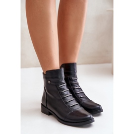 Jezzi Botas aislantes de mujer con tacón plano, negro 1