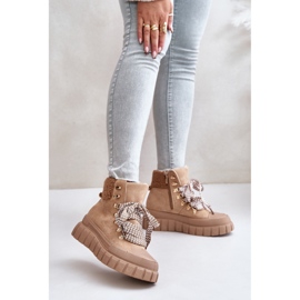 Botas de plataforma marrones cálidas marrón 1