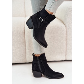 Botas cowboy negras de tacón negro 2