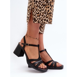 Sandalias de tacón mujer Negro 1