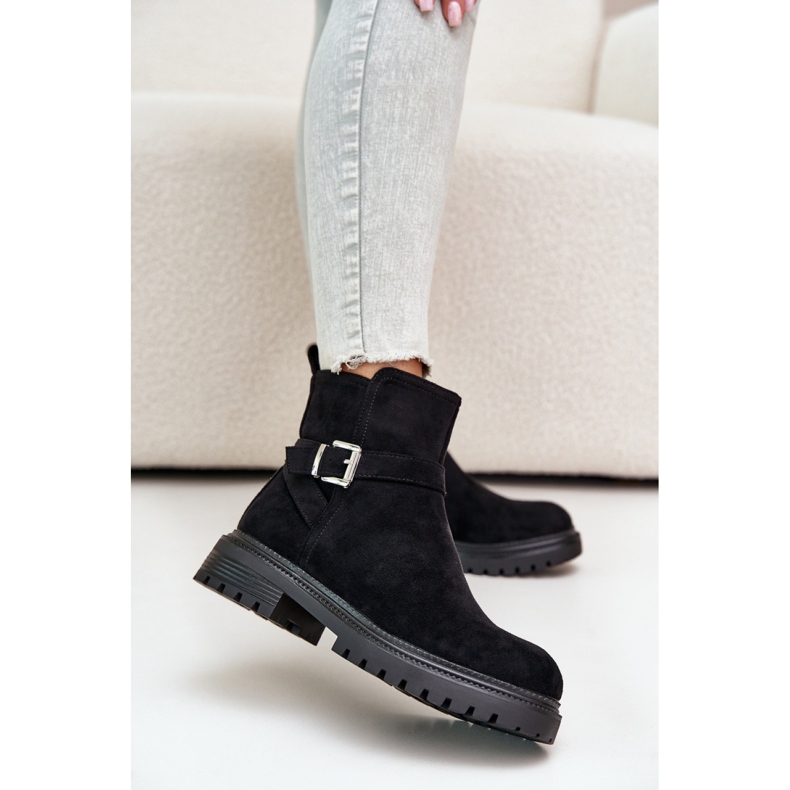 Botines de mujer aislantes con hebilla Negra negro 1 Botines de mujer aislantes con hebilla Negra negro 1