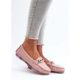 Mocasines de mujer con decoración S.Barski Rosa rosado 1