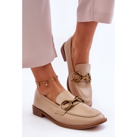 WS1 Mocasines de mujer Clásicos Beige 2