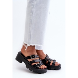 Chanclas de mujer Zaxy Black con tacón bajo negro 1
