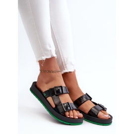 Chanclas planas de mujer Zaxy Negro 2