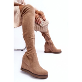 Step in style Botas por encima de la rodilla Modelo Mephal NS362P Ante Beige - Pisa con estilo 3