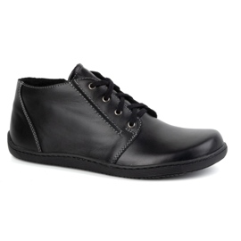 Olivier Zapatos de mujer descalzos de piel, ligeramente aislados, caña alta con cremallera 787 negro 5