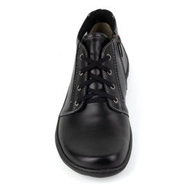 Olivier Zapatos de mujer descalzos de piel, ligeramente aislados, caña alta con cremallera 787 negro 9