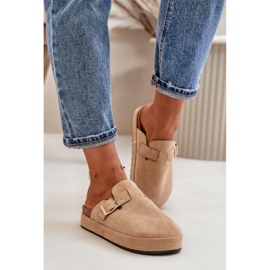 Step in style Pantuflas Modelo Terilain TL8-123 Beige Oscuro - Pisa con estilo 1
