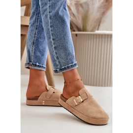 Step in style Pantuflas Modelo Terilain TL8-123 Beige Oscuro - Pisa con estilo 2
