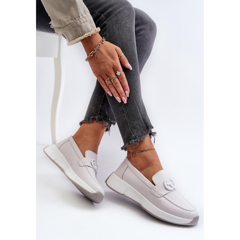 Step in style Mocasines Modelo S.Barski LR490 Gris Claro - Paso con estilo 1