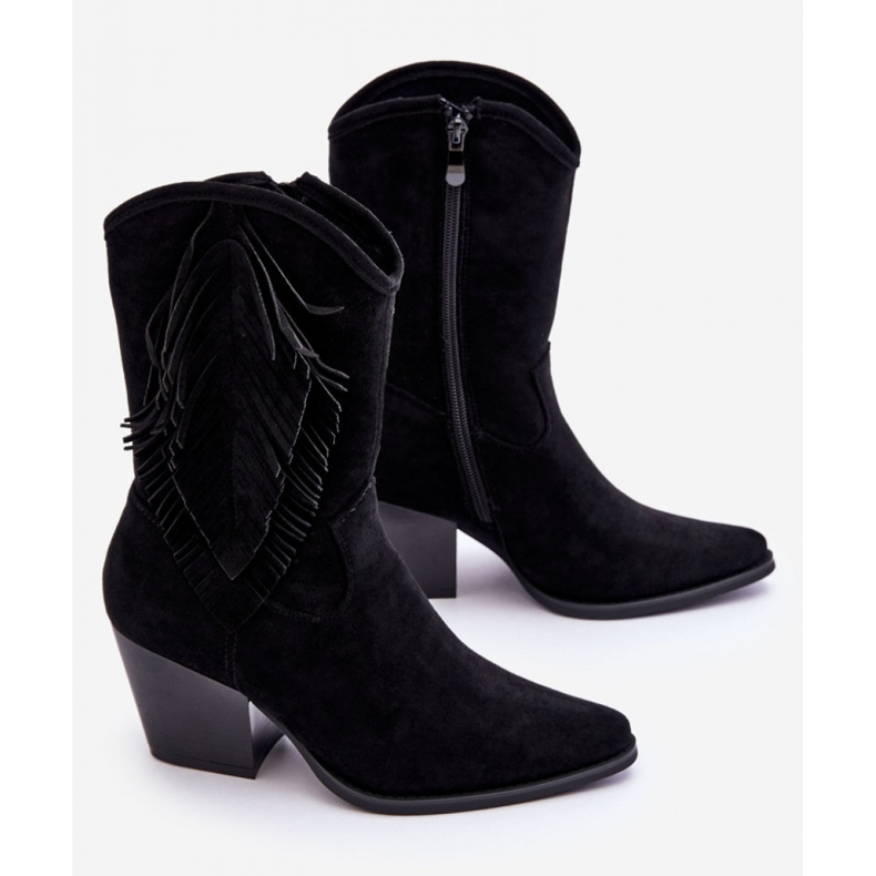 Step in style Botas Cowboy Modelo Elyse HY51-88 Ante Negro - Pisa con estilo 2