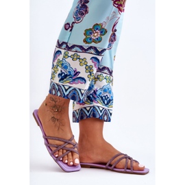 Step in style Sandalia Chanclas Modelo Leomi 5628-2 CLA-1 Violeta - Pisa con estilo púrpura 2