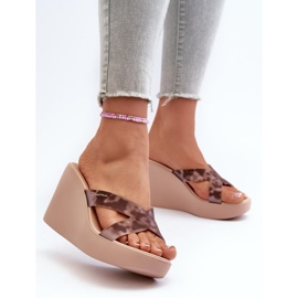 Sandalia Chanclas Modelo 83520 Ipanema High Fashion Slide Fem Beige - Step in style 2
