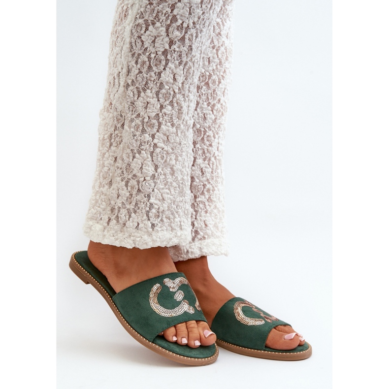 Step in style Sandalia Chanclas Modelo S.Barski KV27-052 Verde - Pisa con estilo 1