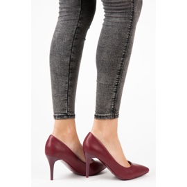 Ideal Shoes Tacones granate rojo 5