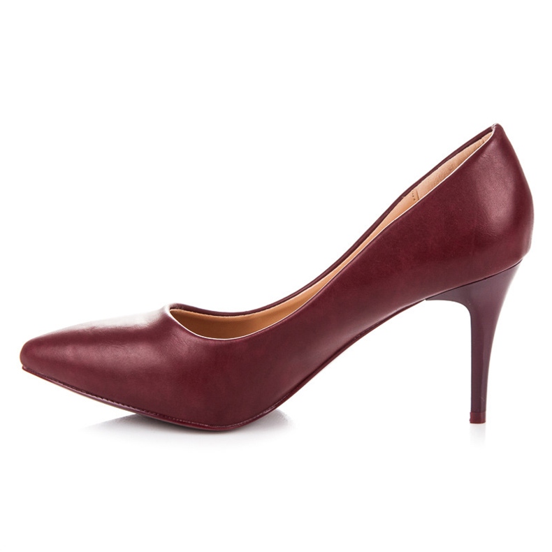 Ideal Shoes Tacones granate rojo 1