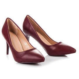 Ideal Shoes Tacones granate rojo 2