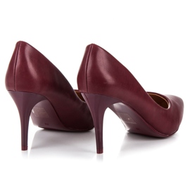 Ideal Shoes Tacones granate rojo 3