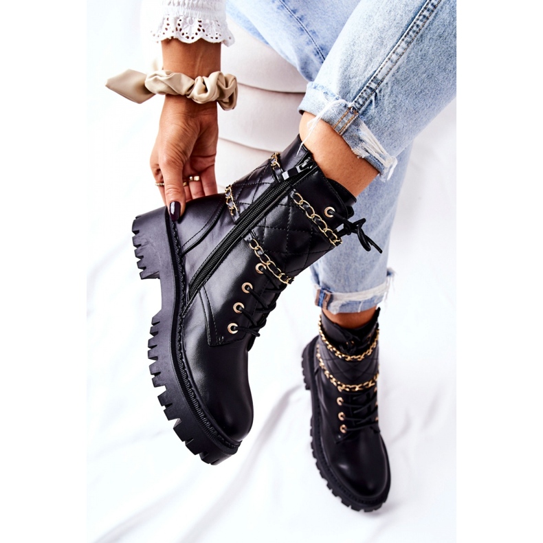 Step in style Botas Obrera Modelo Caleanor H21-71 Blk Negro - Paso con estilo 2