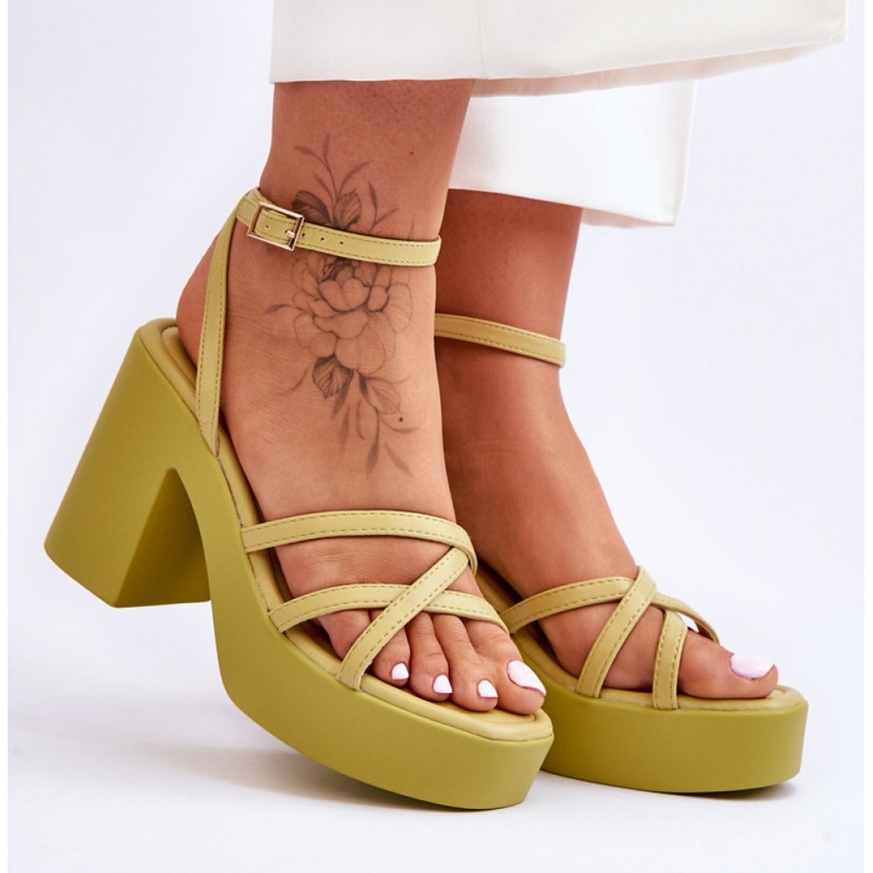 Step in style Sandalias Modelo Shemira 78-130 Verde - Pisa con estilo 1