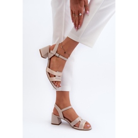 Step in style Sandalias Modelo Sergio Leone SK894 Beige - Pisa con estilo 2
