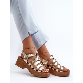 Step in style Sandalias Modelo Zazoo 40410 Dorado - Pisa con estilo amarillo 2