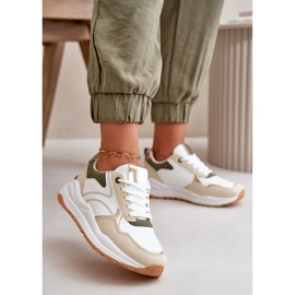 Step in style Zapatillas Deportivas Modelo Issatta C2157 Beige/Verde - Pisa con estilo 2