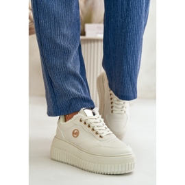 Deportivas de mujer con plataforma fabricadas en ecopiel Beige 1 Deportivas de mujer con plataforma fabricadas en ecopiel Beige 1