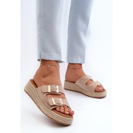 Step in style Sandalia Chanclas Modelo Zaloemi C-315 Beige - Pisa con estilo 2