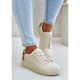Deportivas de mujer fabricadas en ecopiel Big Star Beige 2