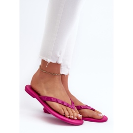 Chanclas planas de mujer Zaxy Fucsia rosa 1