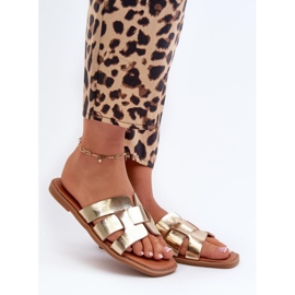 Evento Pantuflas de mujer fabricadas en ecopiel Gold. dorado 1