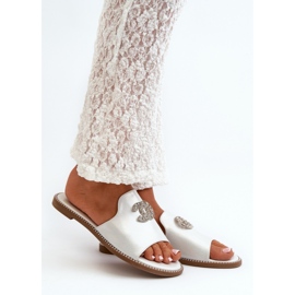 Pantuflas de mujer elegantes de S.Barski Silver gris 1