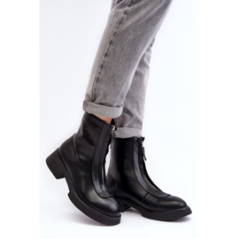 Botas mujer negras tacón plano negro 1