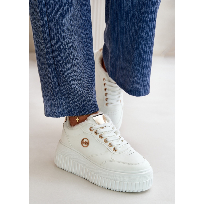 Zapatos Deportivos Con Fondo Grueso, Blanco 1