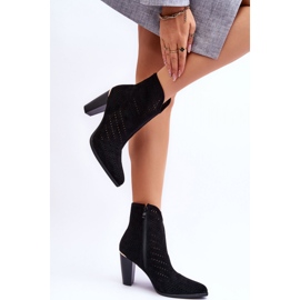 Botines de mujer con parte superior con cremallera. negro 2