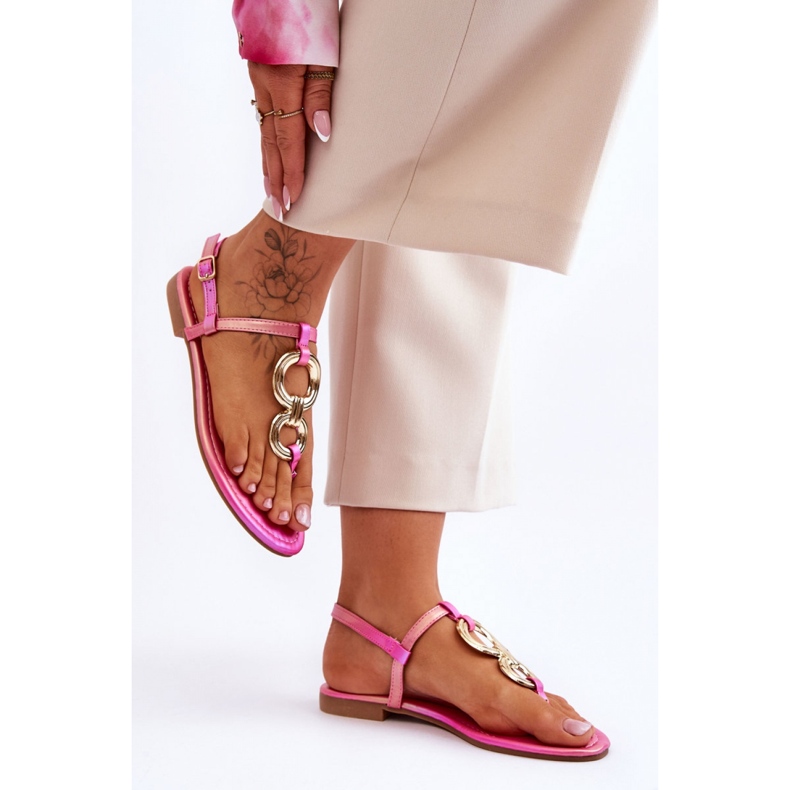 Sandalias Modelo Chanclas Rosa 1