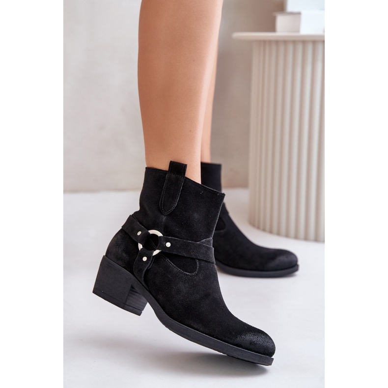 Botas de ante Modelo Zazoo Negro 1