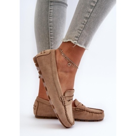 Mocasines Modelo 24PB02-7673 Beige Oscuro 2