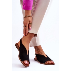 Step in style Sandalias Modelo Lewski Shoes 3220/X Ante Negro - Pisa con estilo 1