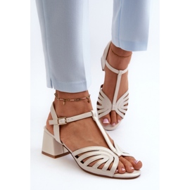 Sandalias de mujer Sergio Leone SK880 perla beige 2