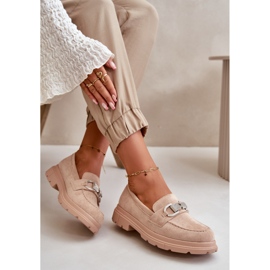 Mocasines de mujer con decoración 23003 beige 2