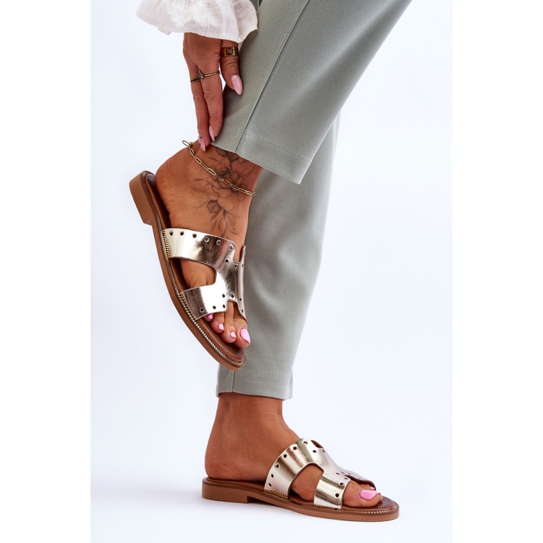 Sandalia Chanclas Modelo 40326 Dorado 1