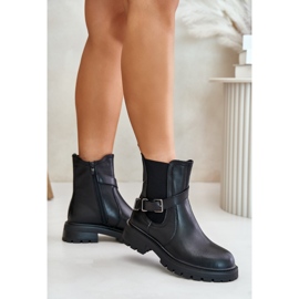 Botas Chelsea de mujer Sergio Leone TR719-S con hebilla, negro 2